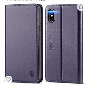 iPhone  Xs leather case, magnetic closure, RFID